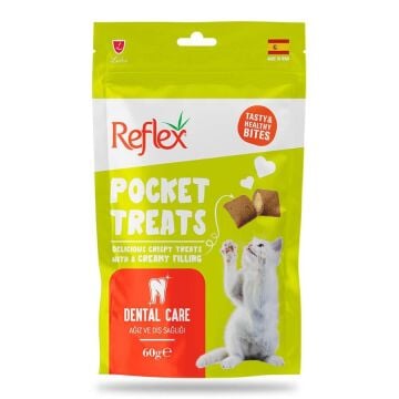 Reflex Pocket Treats Ağız ve Diş Sağlığı için Kedi Ödül Maması 60gr