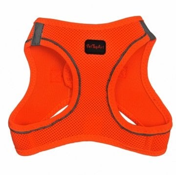 PetTagArt  Airmesh Neon Turuncu Göğüs Tasması