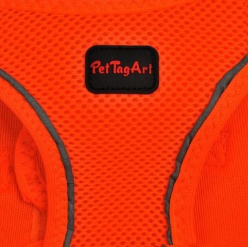 PetTagArt  Airmesh Neon Turuncu Göğüs Tasması