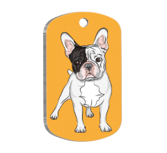 French Bulldog Resimli Köpek Künyesi Large 2,9 x 5 cm