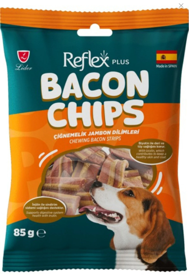Reflex Plus Bacon Chips Jambonlu Dilim Köpek Ödül Maması 85 Gr