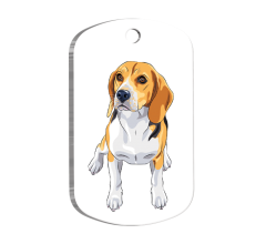 Beagle Breed Resimli Köpek Künyesi Small 2 x 3,5 cm