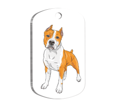 American Staffordshire Terrier Resimli Köpek Künyesi Small 2 x 3,5 cm