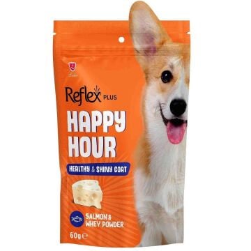 Reflex Plus Happy Hour Sağlıklı ve Parlak Tüyler İçin Destekleyici Köpek Ödül Maması 60gr