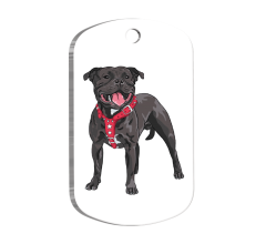 Staffordshire Bull Terrier Resimli Köpek Künyesi Small 2 x 3,5 cm