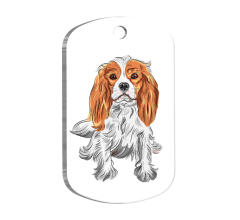 Cavalier Charles Resimli Köpek Künyesi Small 2 x 3,5 cm