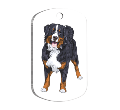 Bernese Mountain Resimli Köpek Künyesi Large 2,9 x 5 cm