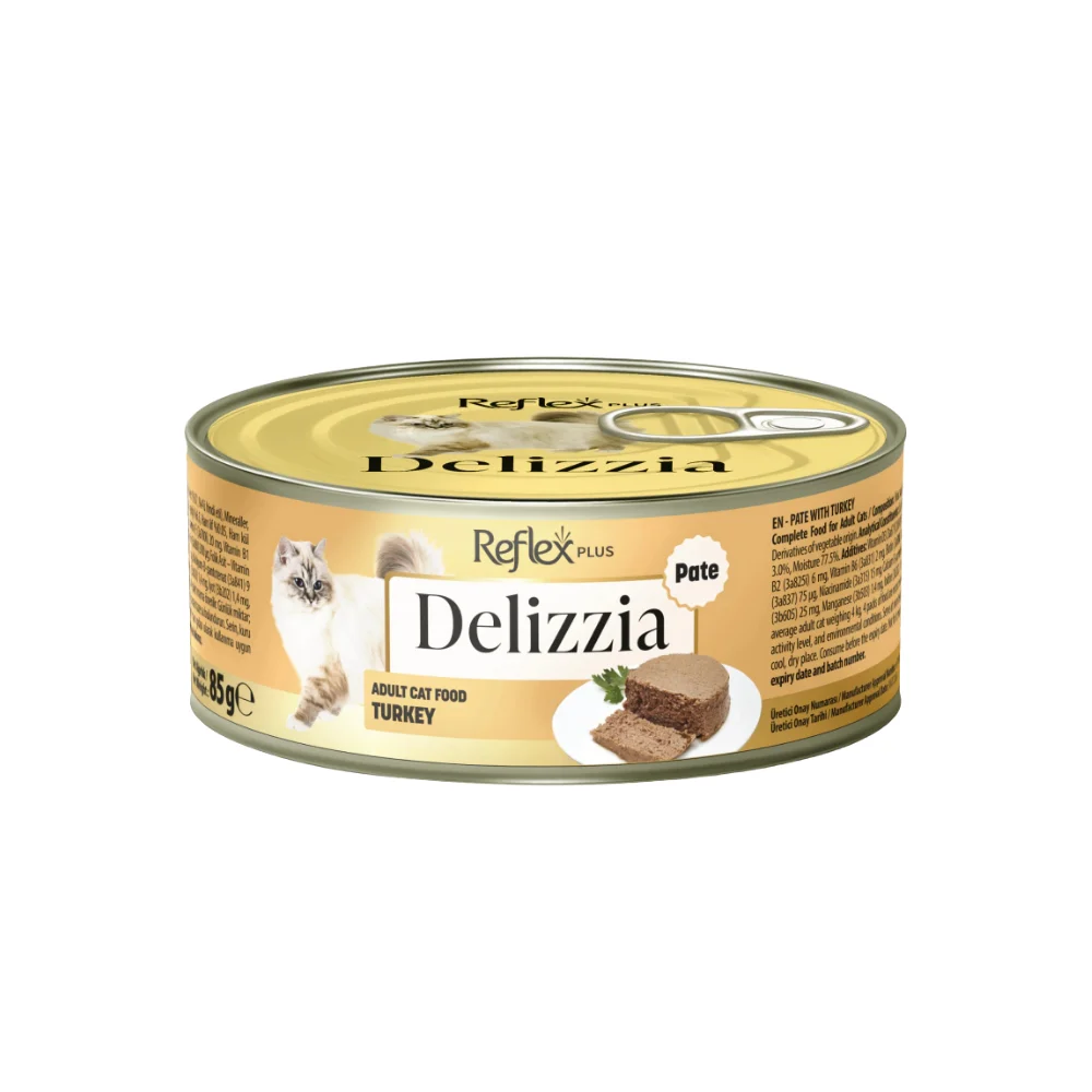 Reflex Plus Delizzia Hindi Etli Ezme Yetişkin Kedi Konservesi 85gr