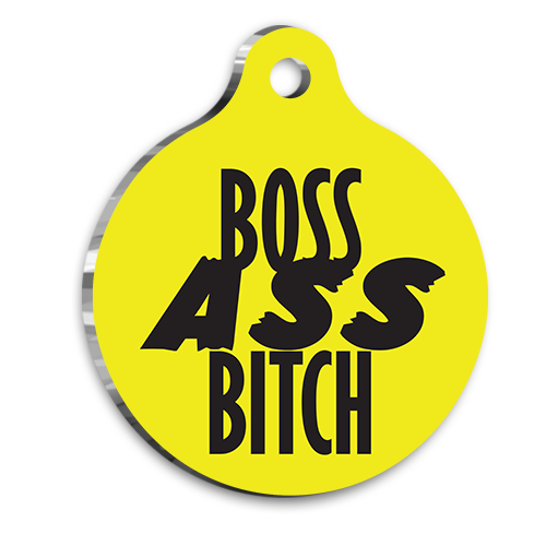 Boss B*tch Kedi köpek Künyesi Medium 2,6 x 3,8 cm