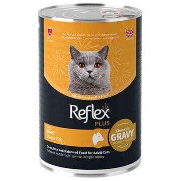 Reflex Plus Sos İçinde Parça Etli Biftekli Yetişkin Kedi Konservesi 400 Gr