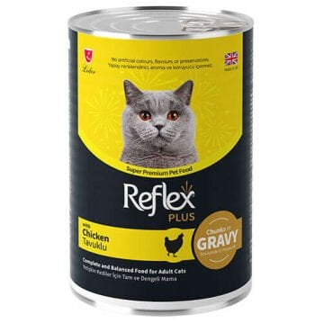 Reflex Plus Sos İçinde Parça Etli Tavuklu Yetişkin Kedi Konservesi 400 Gr