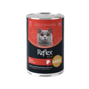 Reflex Plus Sos İçinde Parça Etli Kuzulu Yetişkin Kedi Konservesi 400gr
