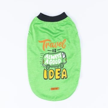 PawStar Yeşil Travel Büyük Irk T-Shirt