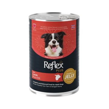 Reflex Plus Jöle İçinde Parça Etli Kuzulu Yetişkin Köpek  Konservesi 400 gr