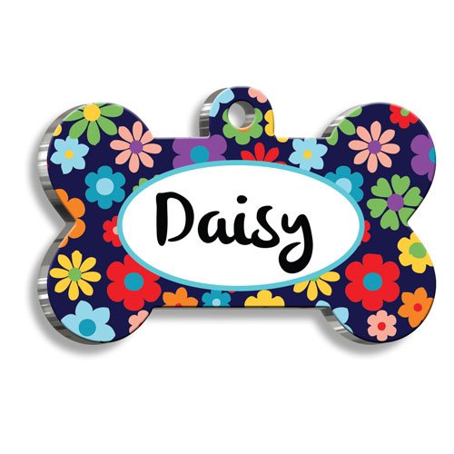 Canlı Çiçekler Kedi Köpek Künyesi XLarge 3,3 x 5 cm