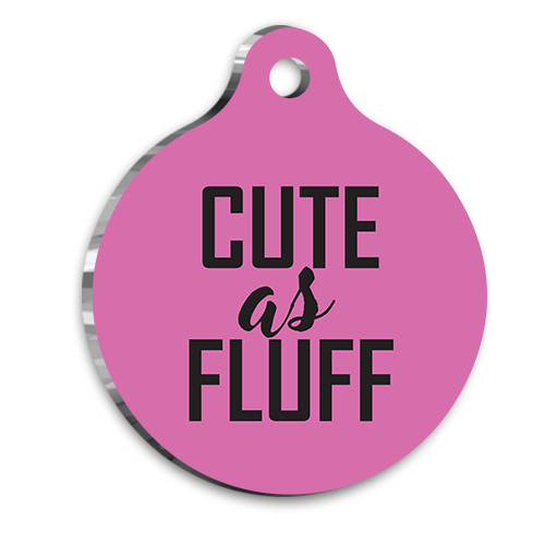 Cute As Fluff kedi Köpek Künyesi XLarge 3,3 x 5 cm