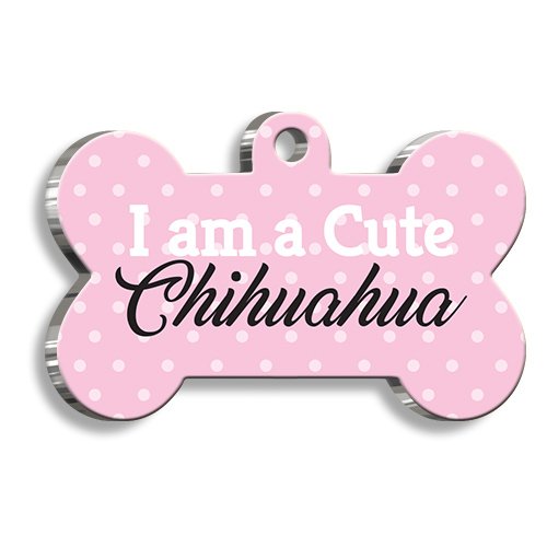 Chihuahua Pembe Kemik Şekilli Köpek Künyesi Medium 2,6 x 3,8 cm