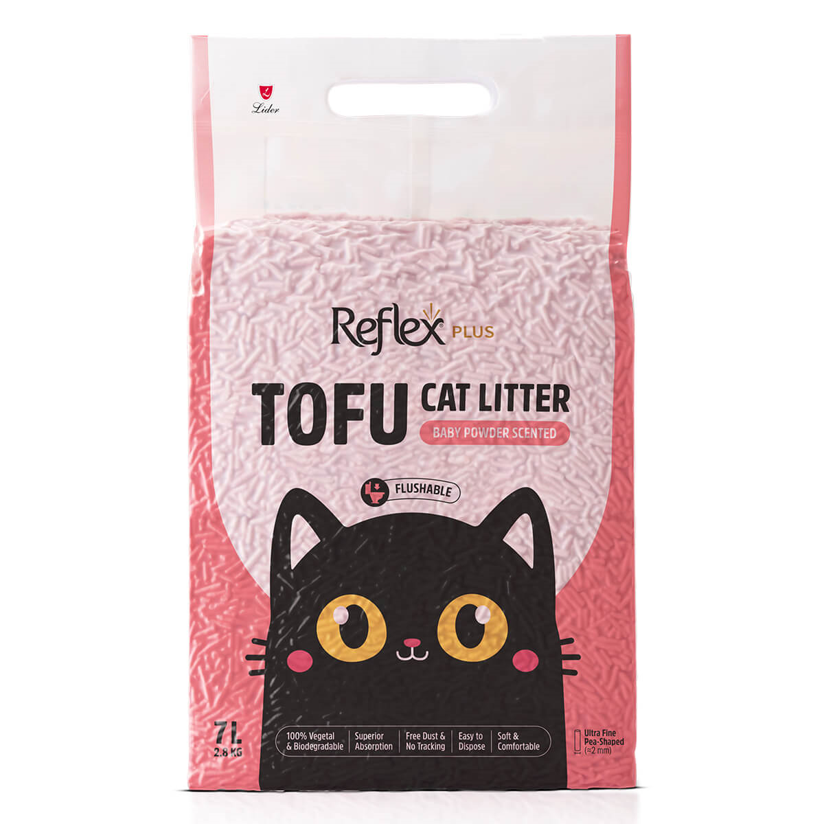Reflex Plus Tofu Bebek Pudrası Kokulu Kedi Kumu 7 Lt