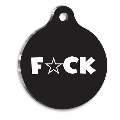 F*ck Kedi Köpek Künyesi Small 2,1 x 3,1 cm