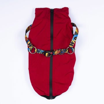 PawStar  Kırmızı Nuuk Kolsuz Yelek Yağmurluk Küçük ve Orta Irk