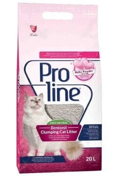 Proline Bebek Pudrası Kokulu Topaklanan Kedi Kumu 20 Lt