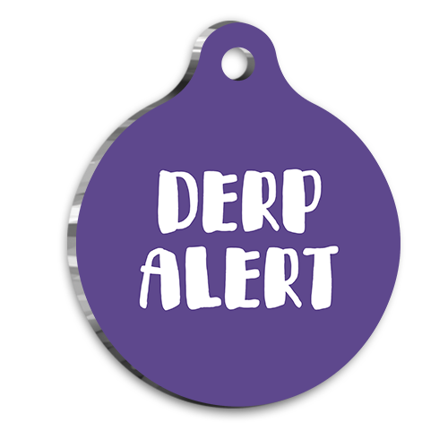 Derp Alert Kedi Köpek Künyesi Medium 2,6 x 3,8 cm