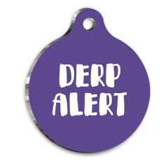 Derp Alert Kedi Köpek Künyesi Medium 2,6 x 3,8 cm