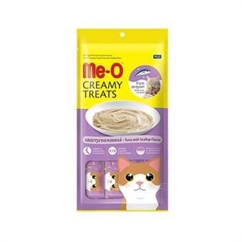 Me-O Creamy Treats Ton Balıklı Ve Deniz Taraklı Kremalı Sıvı Ödül Maması 4 X15 Gr
