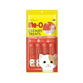 Me-O Creamy Treats Yengeçli ve Ton Balıklı Kedi Sıvı Ödül Maması 4 X15 Gr