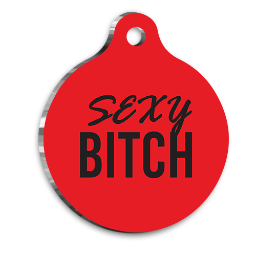 Sexy B*tch Kedi Köpek Künyesi Medium 2,6 x 3,8 cm