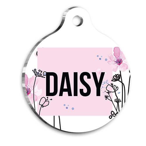 İlkbahar Çiçekli Kedi Köpek Künyesi Small 2,5 cm