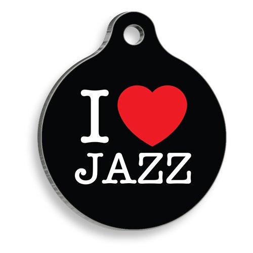 Siyah Jazz Yuvarlak Kedi ve Köpek Künyesi Medium 3 cm