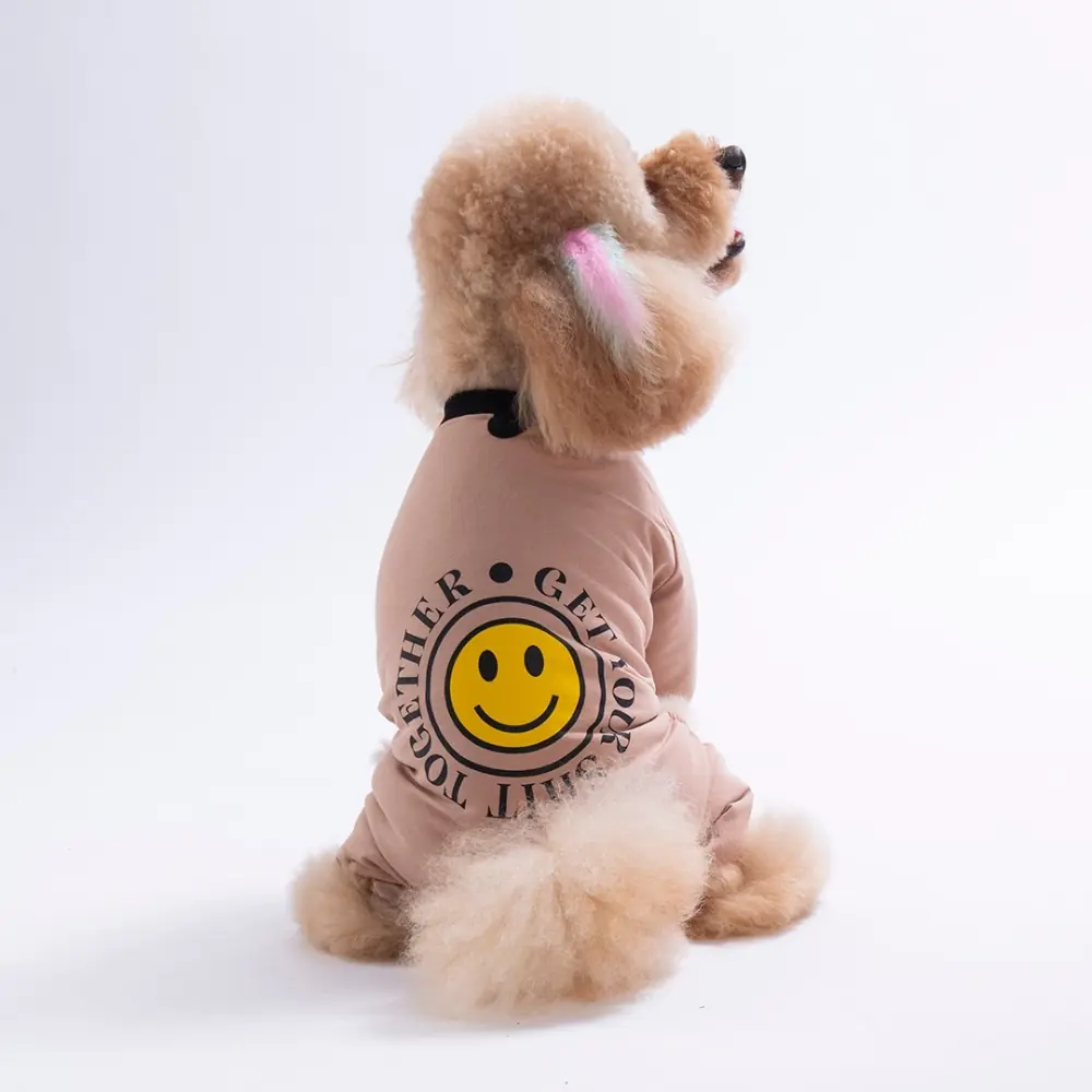 PawStar 26903 Kahverengi Smile Pijama Tulum