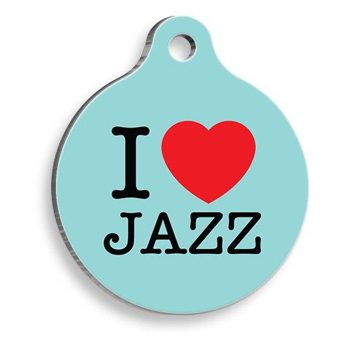 Yeşil Jazz Yuvarlak Kedi ve Köpek Künyesi Large 3,8 cm