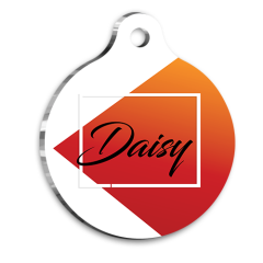 Geometrik Desenli Kedi Köpek Künyesi Large 3,8 cm