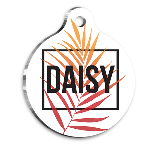 Sonbahar Desenli Kedi Köpek Künyesi Medium 3 cm