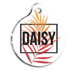 Sonbahar Desenli Kedi Köpek Künyesi Large 3,8 cm