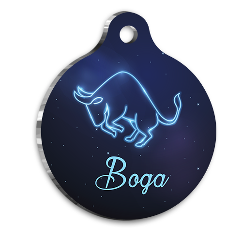 Boğa Burcu Kedi Köpek Künyesi Small 2 x 3,5 cm