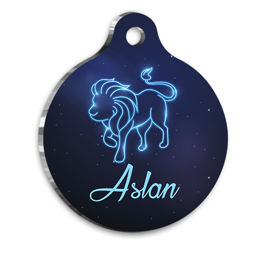 Aslan Burcu Kedi Köpek Künyesi Small 2 x 3,5 cm