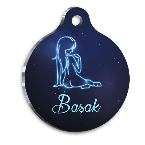 Başak Burcu Kedi Köpek Künyesi Small 2 x 3,5 cm