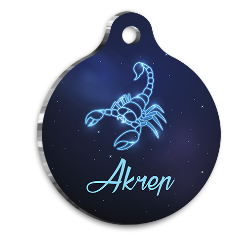 Akrep Burcu Kedi Köpek Künyesi Medium 2,6 x 3,8 cm