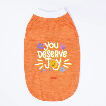 PawStar Turuncu Joy Büyük Irk T-Shirt