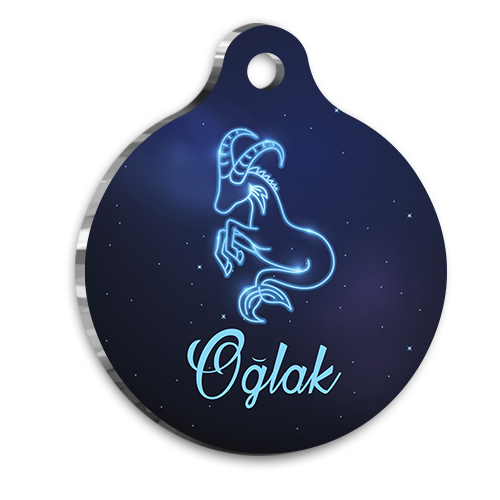 Oğlak Burcu Kedi Köpek Künyesi Large 2,9 x 5 cm