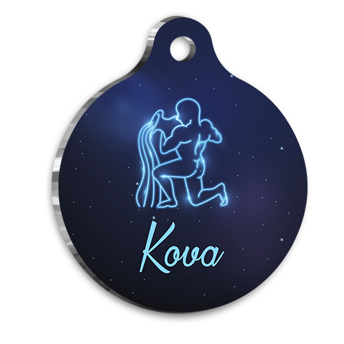 Kova Burcu Kedi köpek Künyesi Large 2,9 x 5 cm