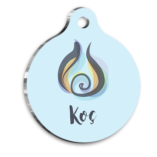Koç Burcu Kedi Köpek Künyesi Small 2 x 3,5 cm