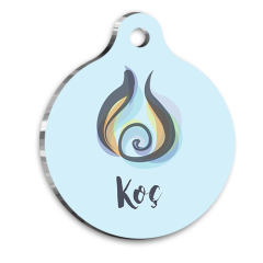 Koç Burcu Kedi Köpek Künyesi Large 2,9 x 5 cm