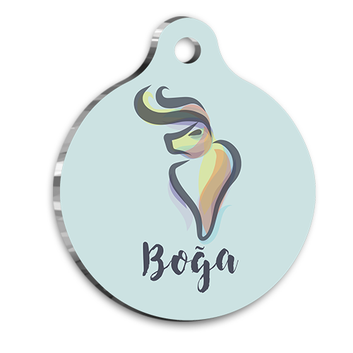 Boğa Burcu Kedi Köpek Künyesi Large 2,9 x 5 cm