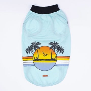 PawStar Mint Sunrise Büyük Irk T-Shirt