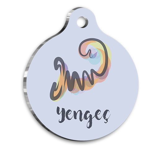 Yengeç Burcu Kedi köpek Künyesi Large 2,9 x 5 cm