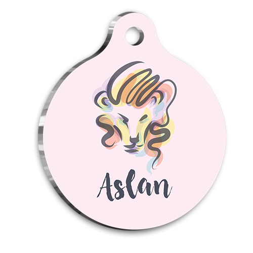 Aslan Burcu Kedi Köpek Künyesi Small 2 x 3,5 cm